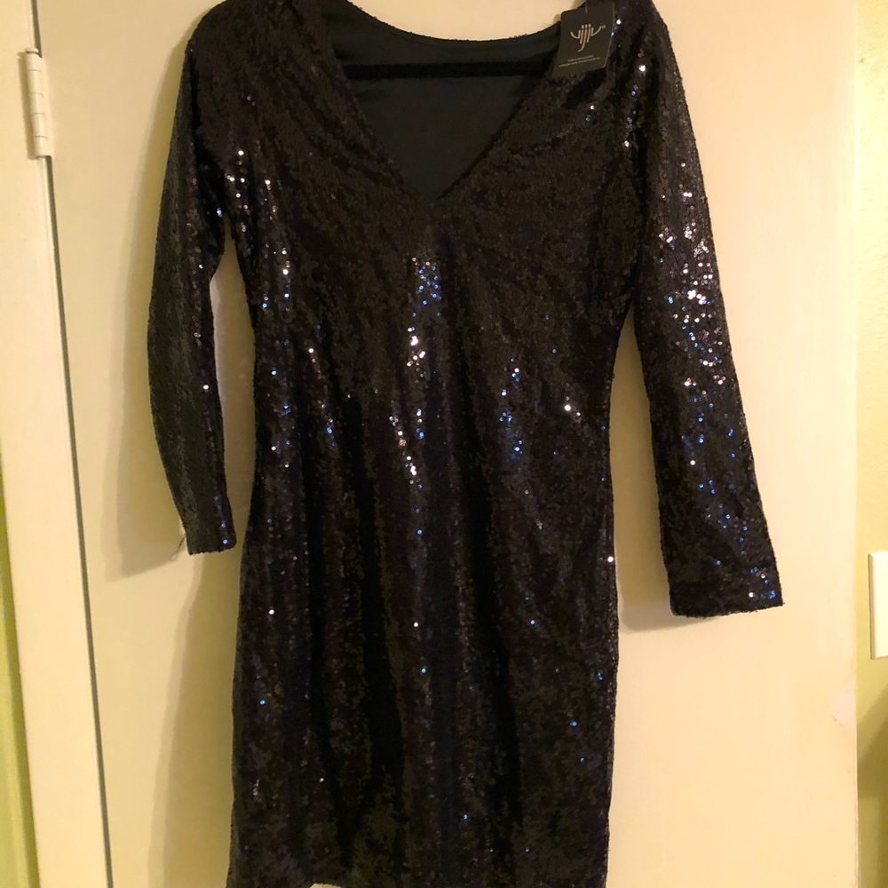Black Sequin Dress